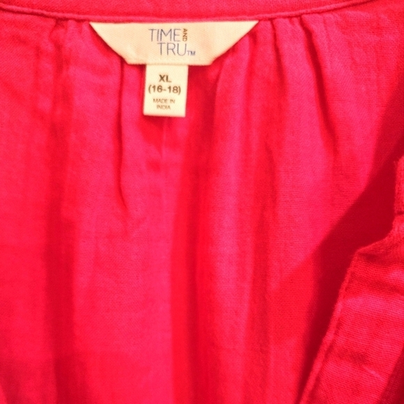 NWT Time & Tru V-Neck Sleeveless Pink Coverup XL 16-18 - Picture 5 of 8